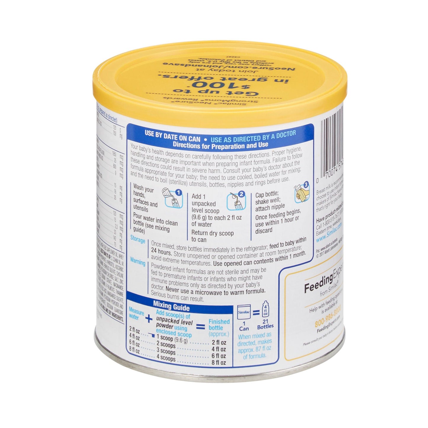 Similac® NeoSure® Powder Infant Formula, can