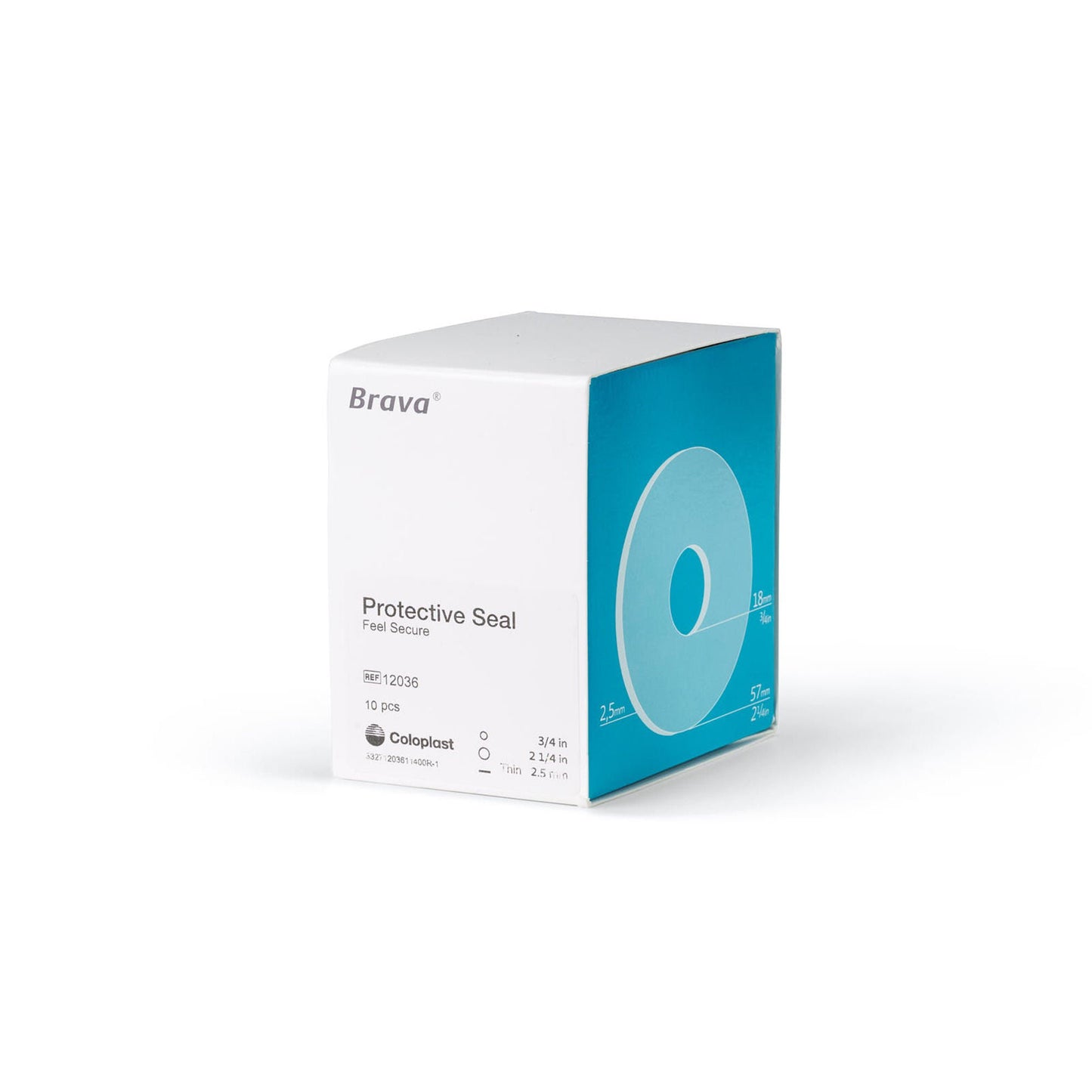 Brava Thin Ostomy Seal (18mm) Stoma 2-1/4 Inch (57 mm) For Use with Ostomy Pouch