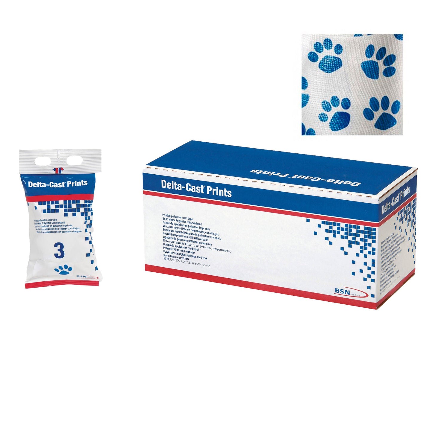 Delta-Cast Prints Cast Tape Polyester Paw Print