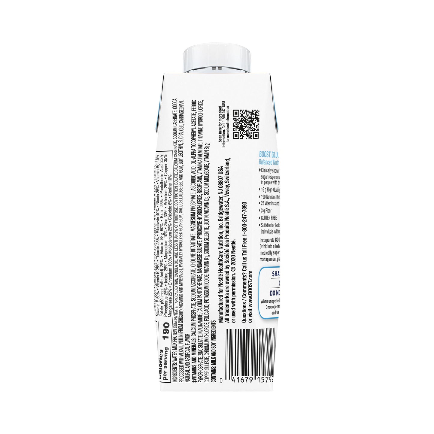 Boost® Glucose Control Chocolate Balanced Nutritional Drink, carton