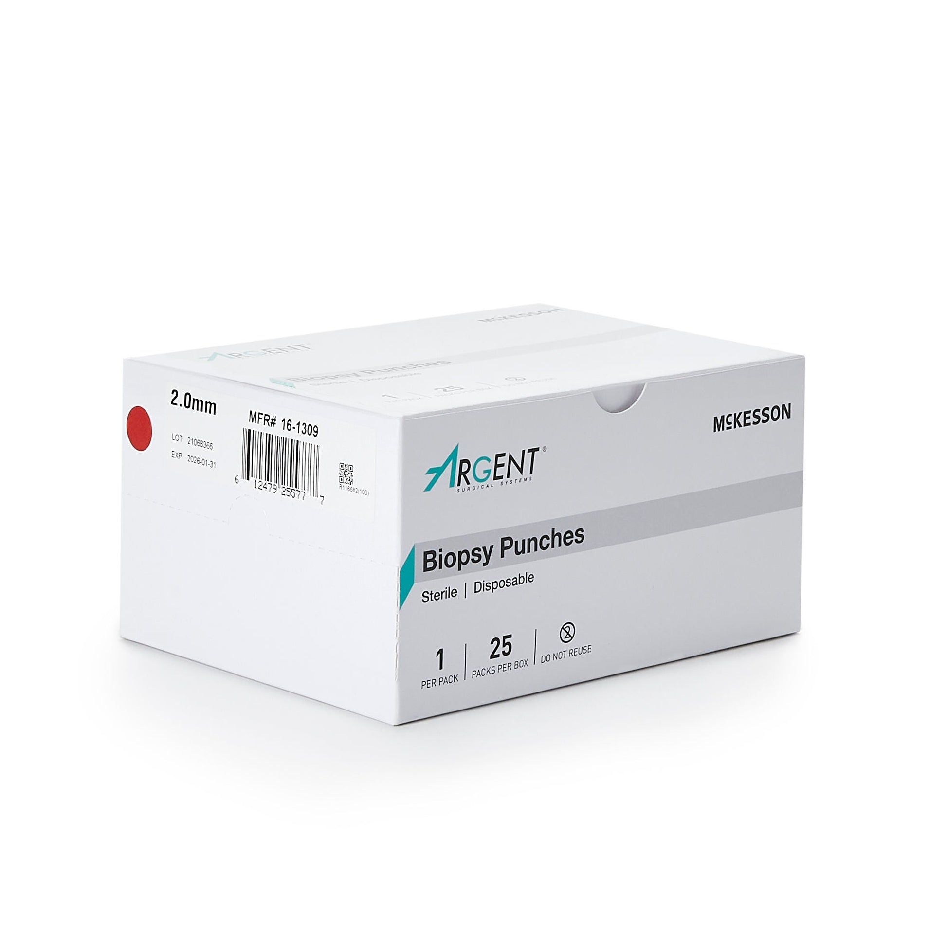 McKesson Argent™ Disposable Biopsy Punches, 2.0 mm – Box of 25 - view 2