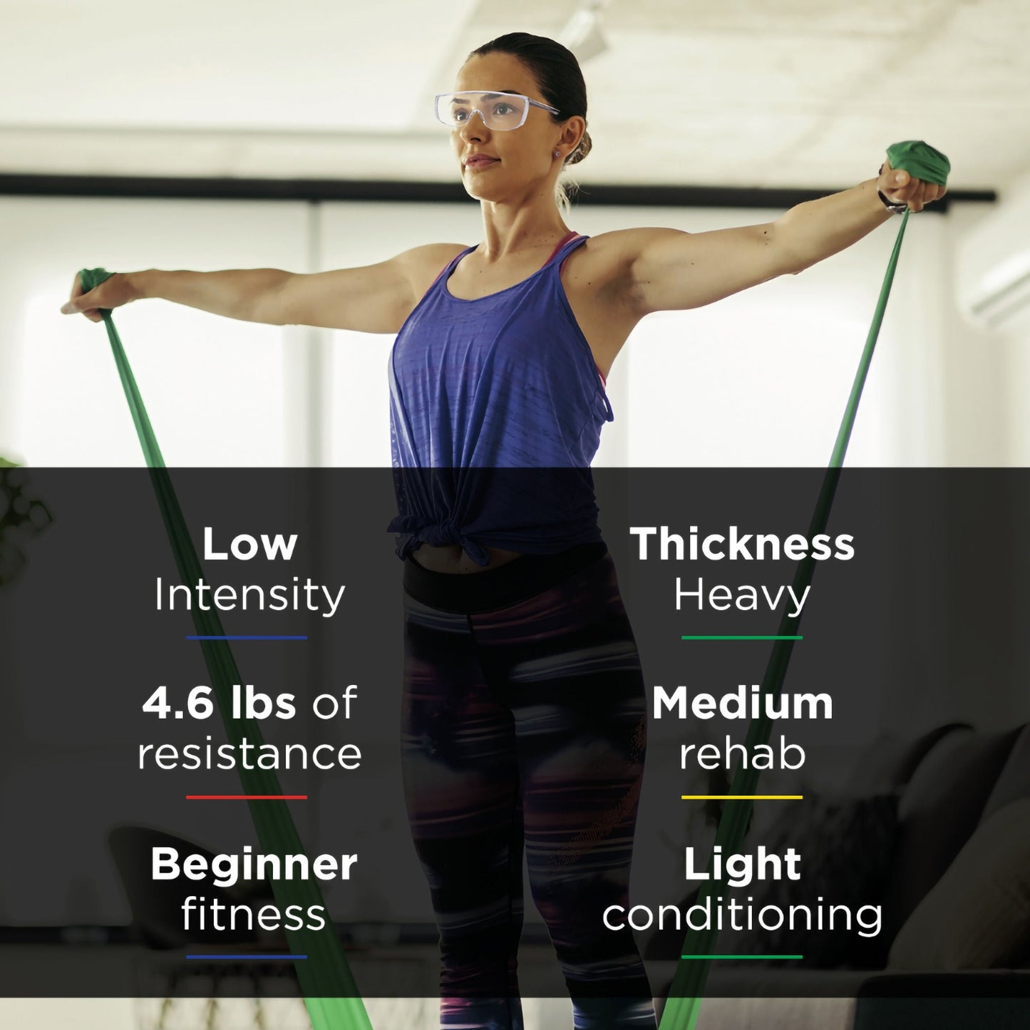 TheraBand® Exercise Resistance Band, Green, Heavy Resistance