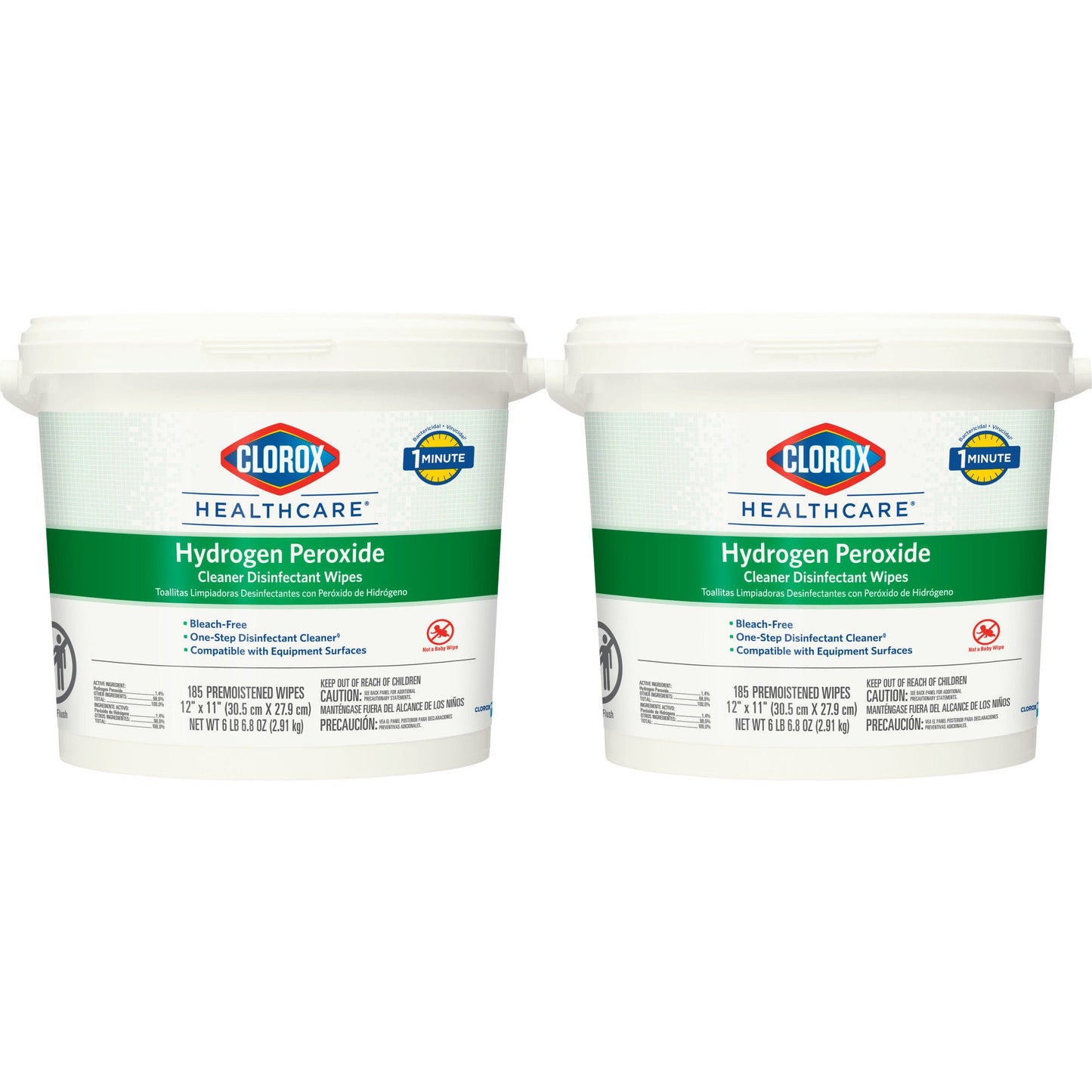 Clorox Healthcare® Hydrogen Peroxide Cleaner Disinfectant Wipes, Bucket, .