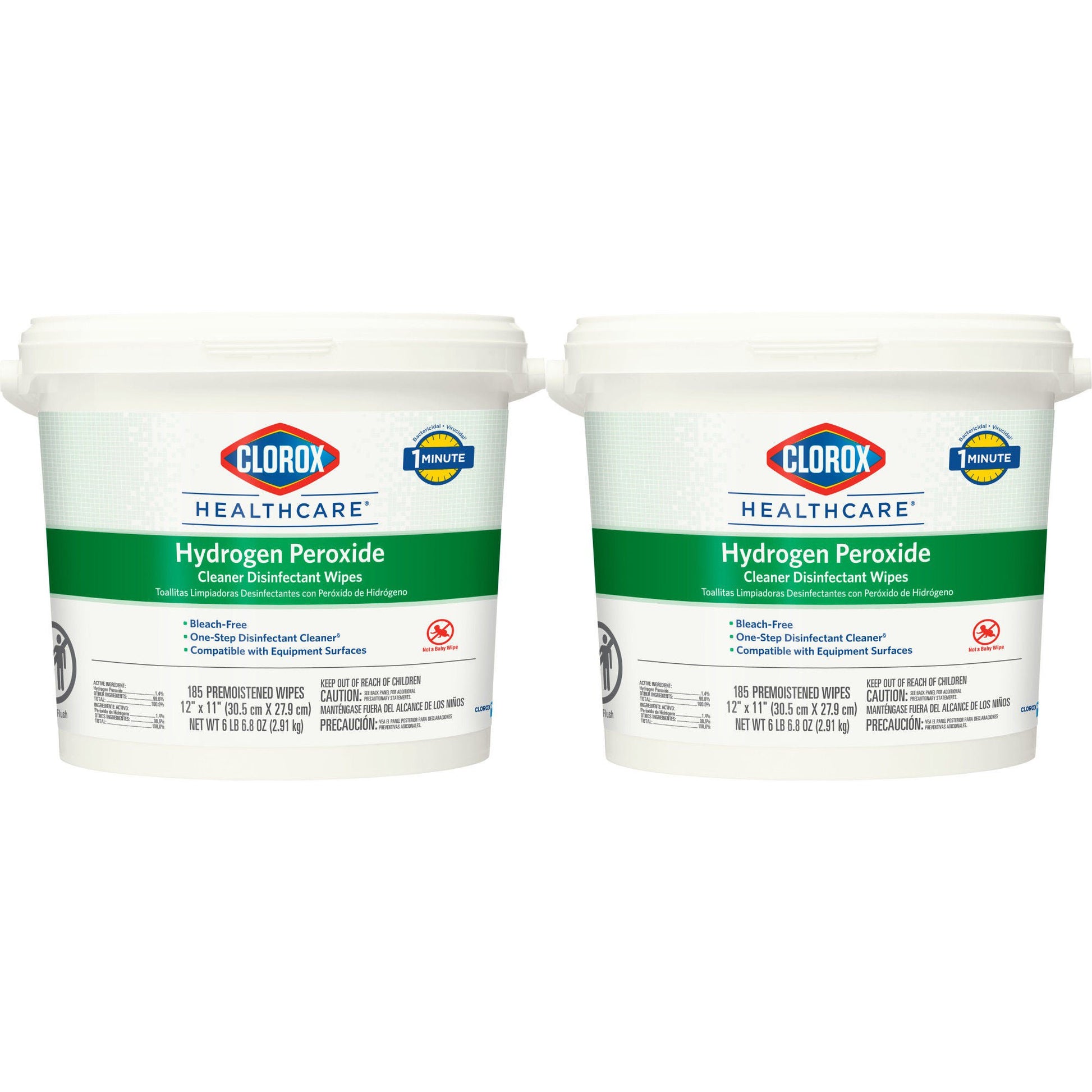 Clorox Healthcare® Hydrogen Peroxide Cleaner Disinfectant Wipes, Bucket, .