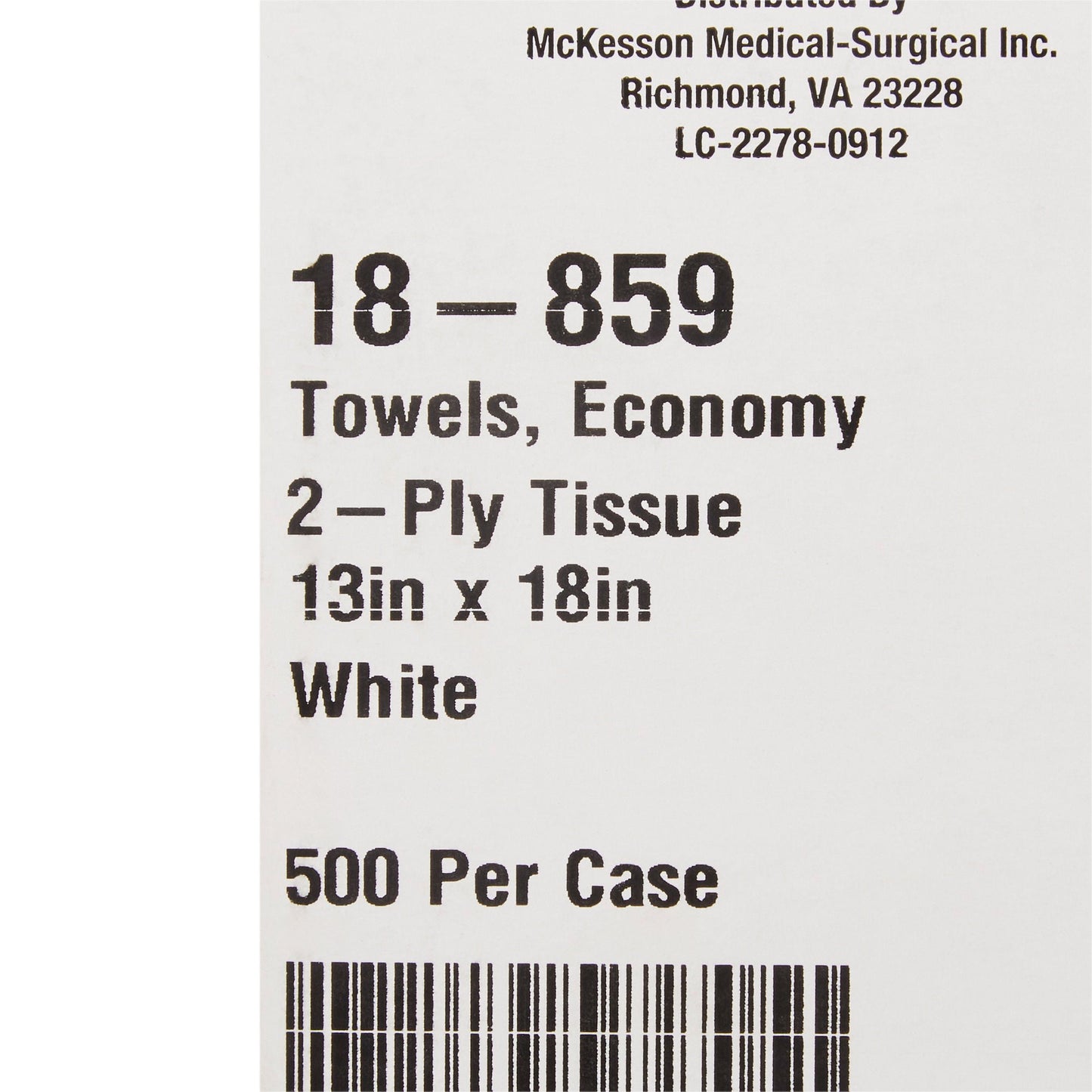 McKesson Economy Nonsterile White Procedure Towel