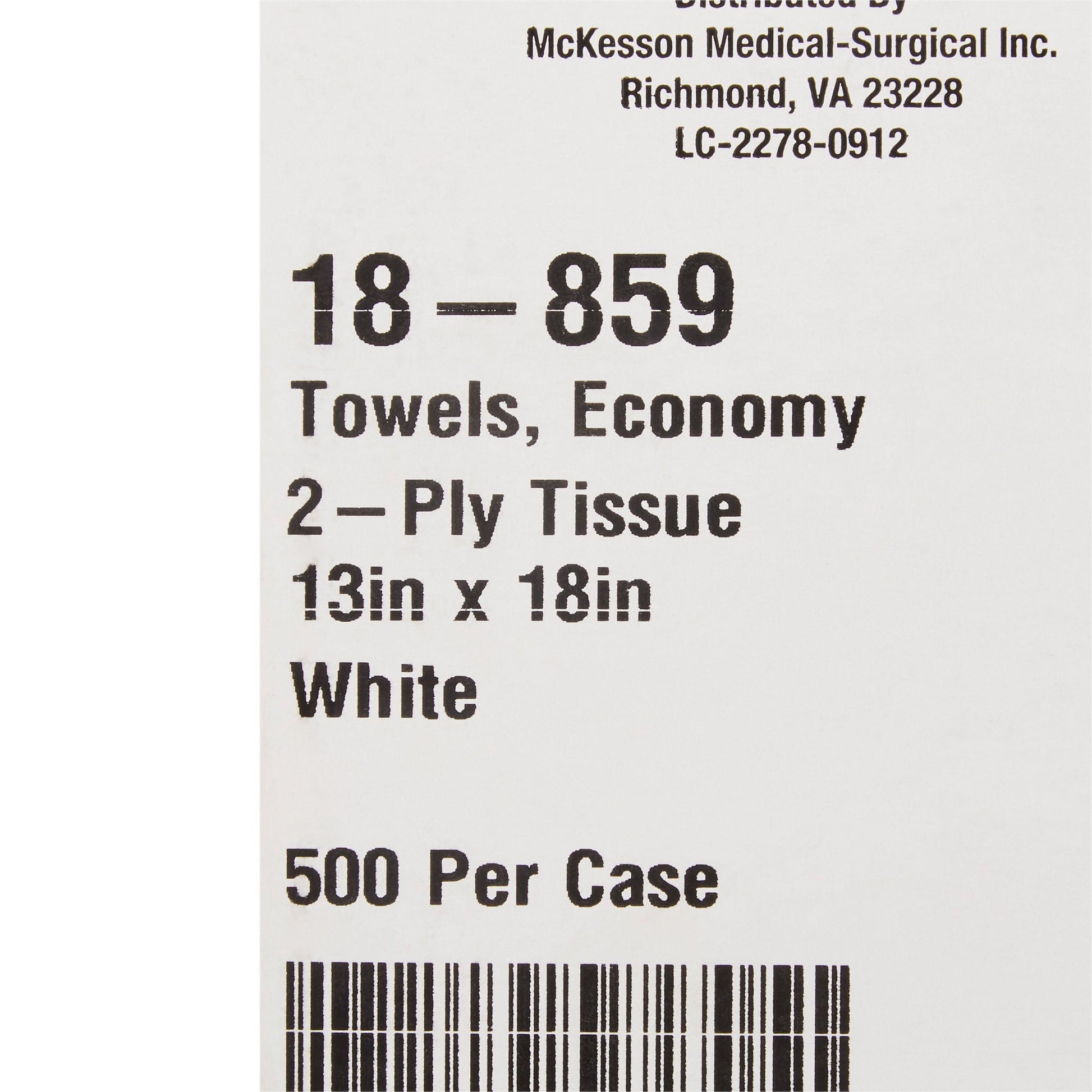 McKesson Economy Nonsterile White Procedure Towel