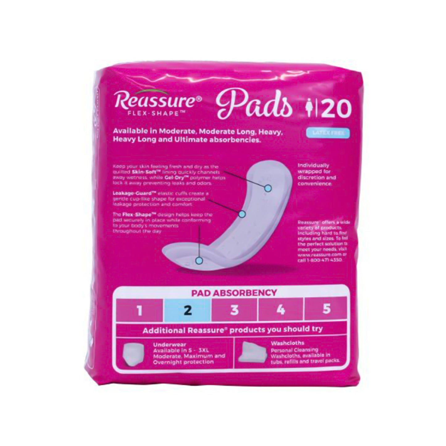 Reassure® Flex-Shape Pad™ for Moderate Incontinence