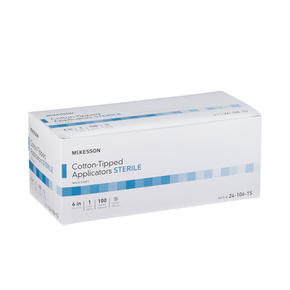 McKesson Sterile Swabsticks, Cotton Tip, Wood Shaft