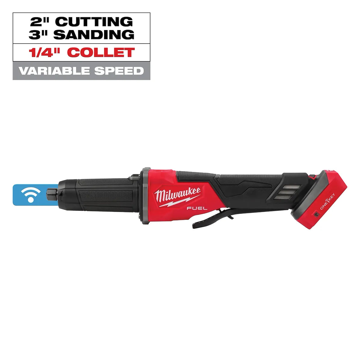 Milwaukee M18 FUEL Variable Speed, Braking Die Grinder, Paddle Switch w/ ONE-KEY 2984-20 | M18 Battery, Metal