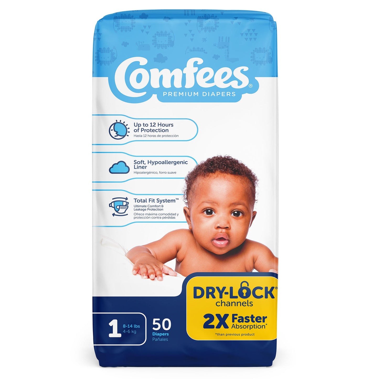 Attends Comfees Premium Diapers, Unisex, Tab Closure