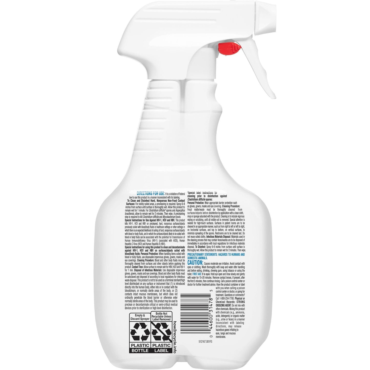 Clorox Healthcare® Fuzion™ Cleaner Disinfectant, Spray Bottle