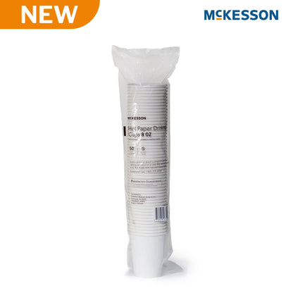 McKesson Paper Drinking Cup for Hot Beverages, White, Capacity