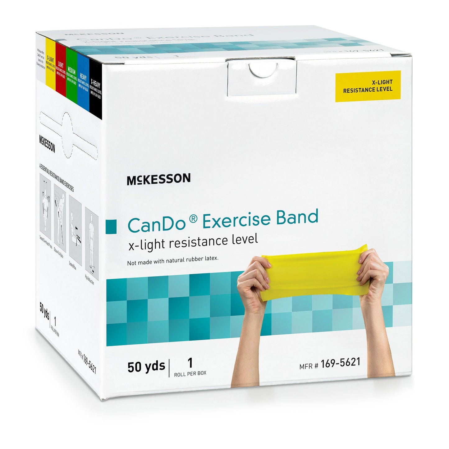 McKesson CanDo® Exercise Extra-Light Resistance Band, Yellow