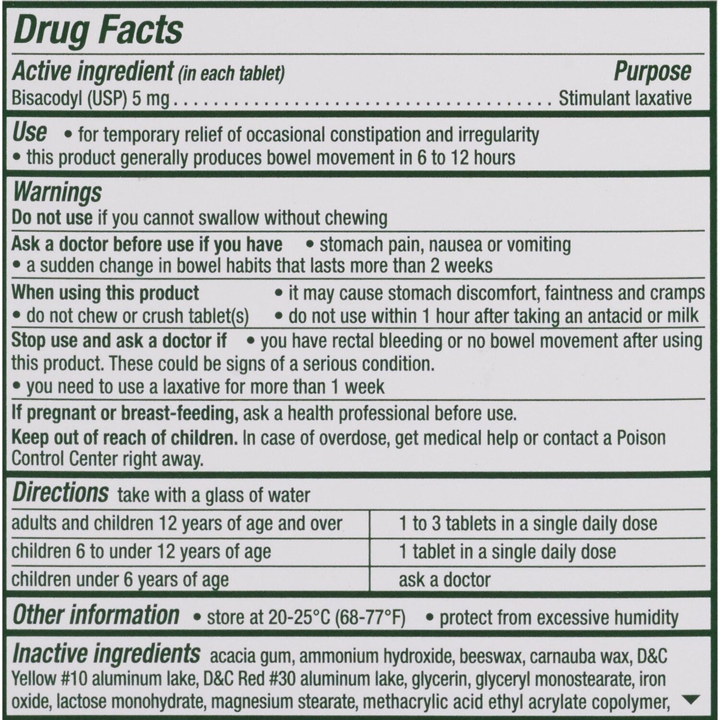 Dulcolax® Bisacodyl Laxative