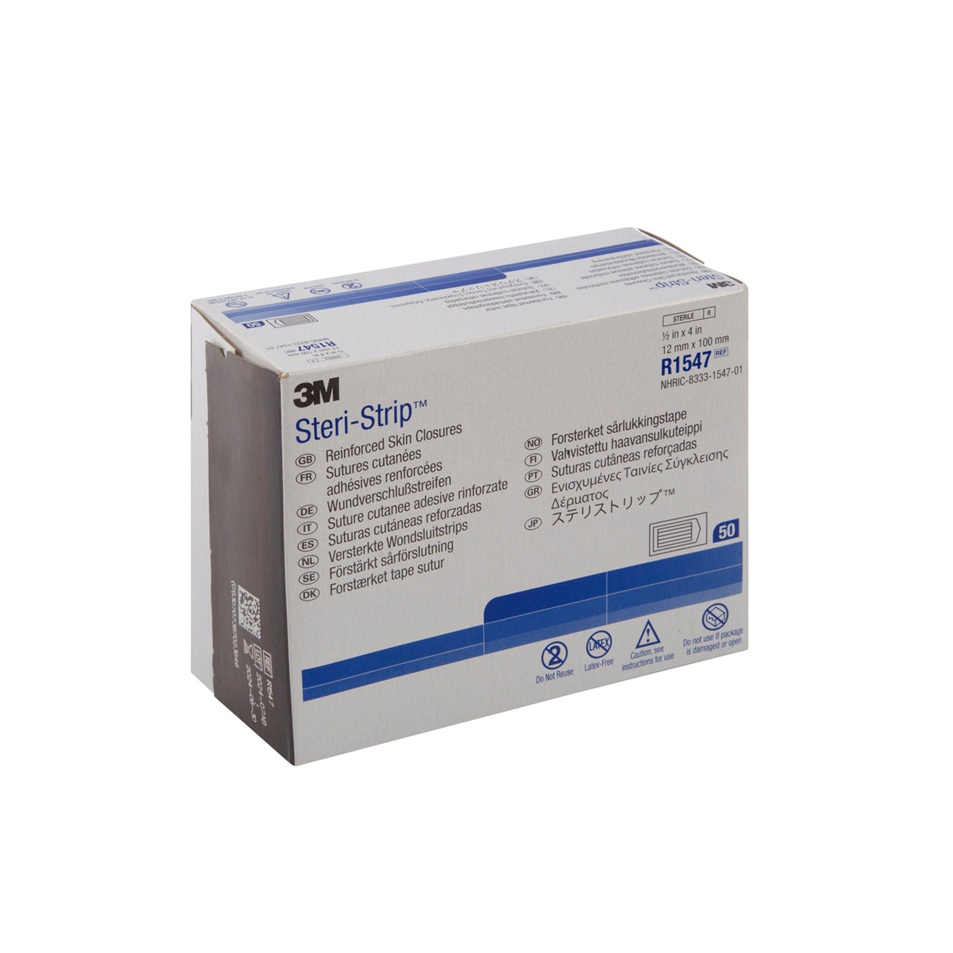 3M Steri-Strip Skin Closure Strips, Reinforced Strip, White
