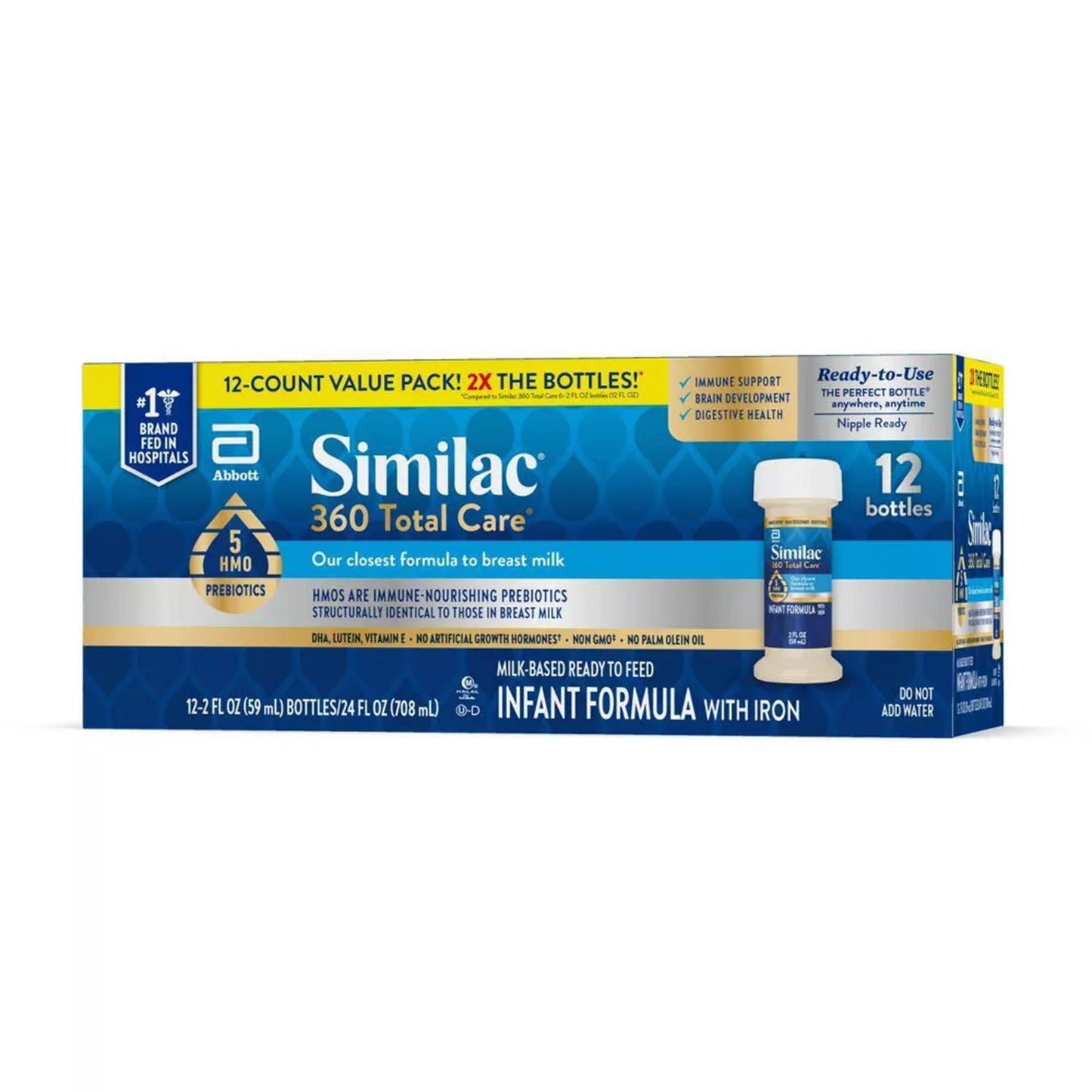Similac 360 Total Care Infant Formula Unflavored Bottle Liquid Iron