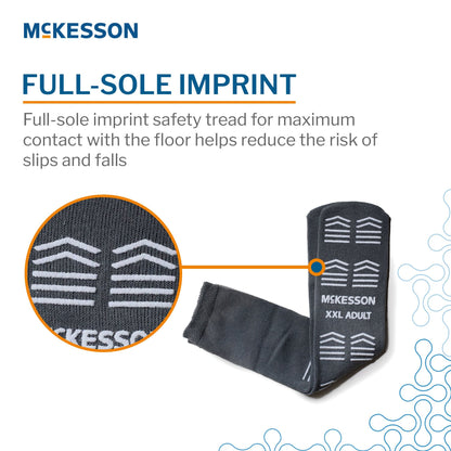McKesson Slipper Socks, Single Tread, 2X-Large, Gray