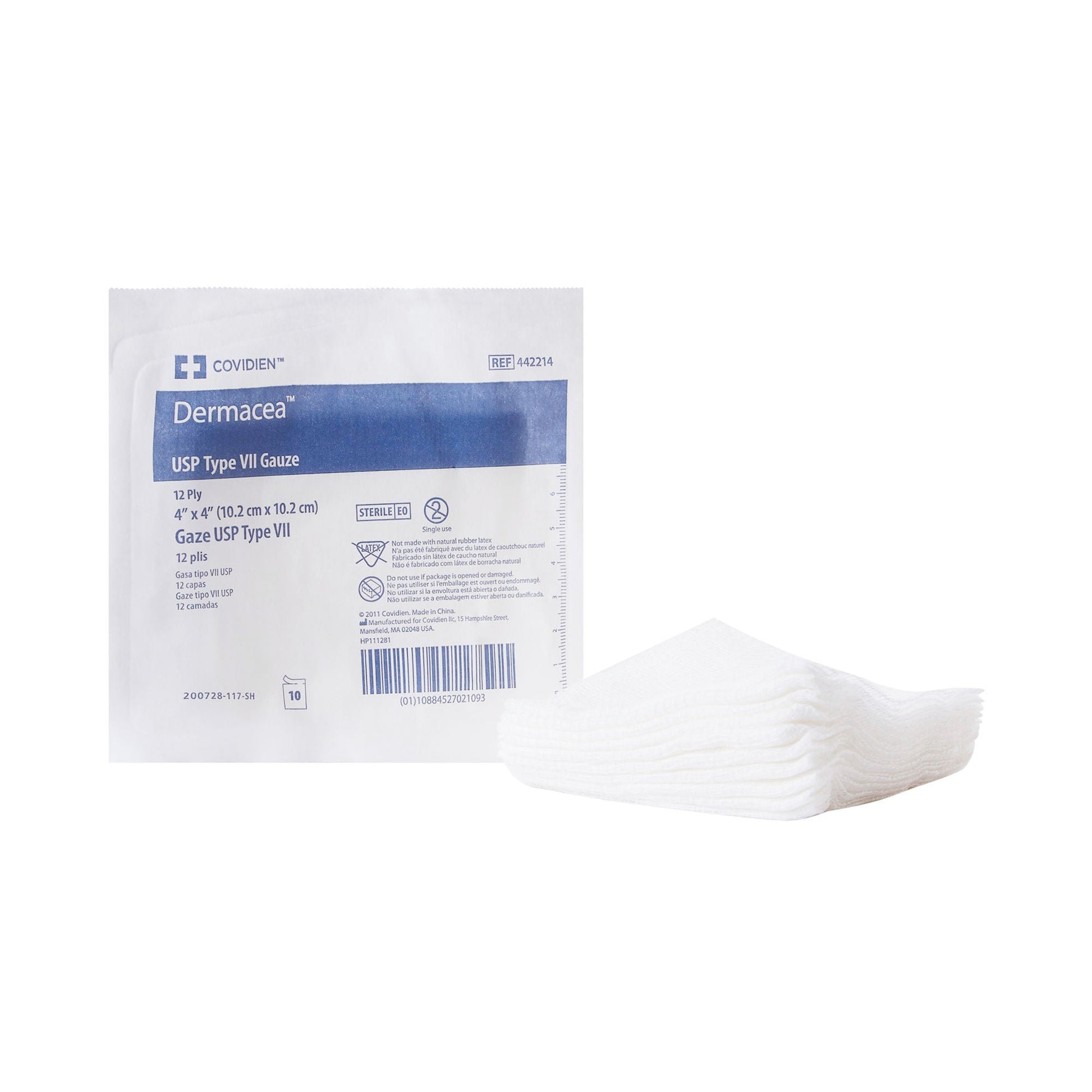 Dermacea™ Sterile USP Type VII Gauze Sponge, 12-Ply