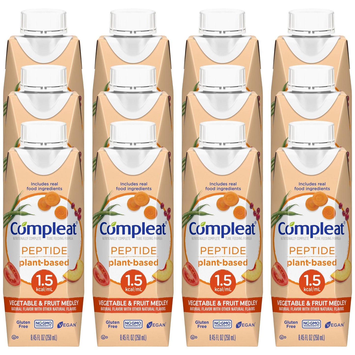 Compleat® Peptide 1.5 Cal Plant-Based Tube Feeding Formula, carton
