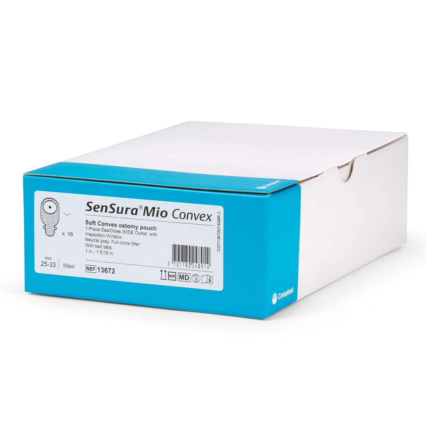 SenSura Mio Ostomy Pouch One-Piece System Convex, Pre-Cut Stoma Drainable