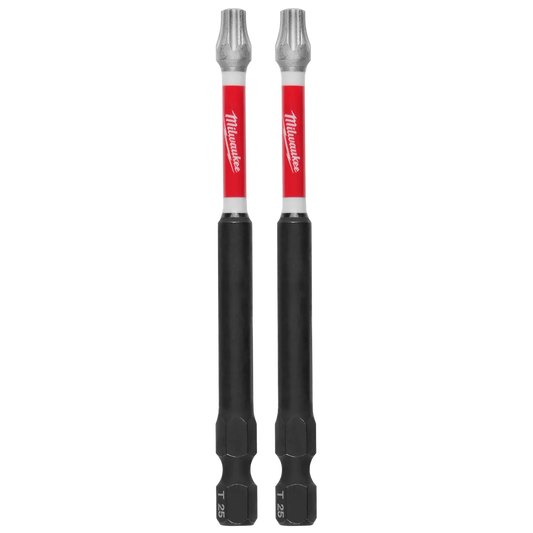 Milwaukee SHOCKWAVE Impact Duty 3-1/2" T25 Bit (2 Pk) 48-32-4679 | T25 Drive, 2-Piece