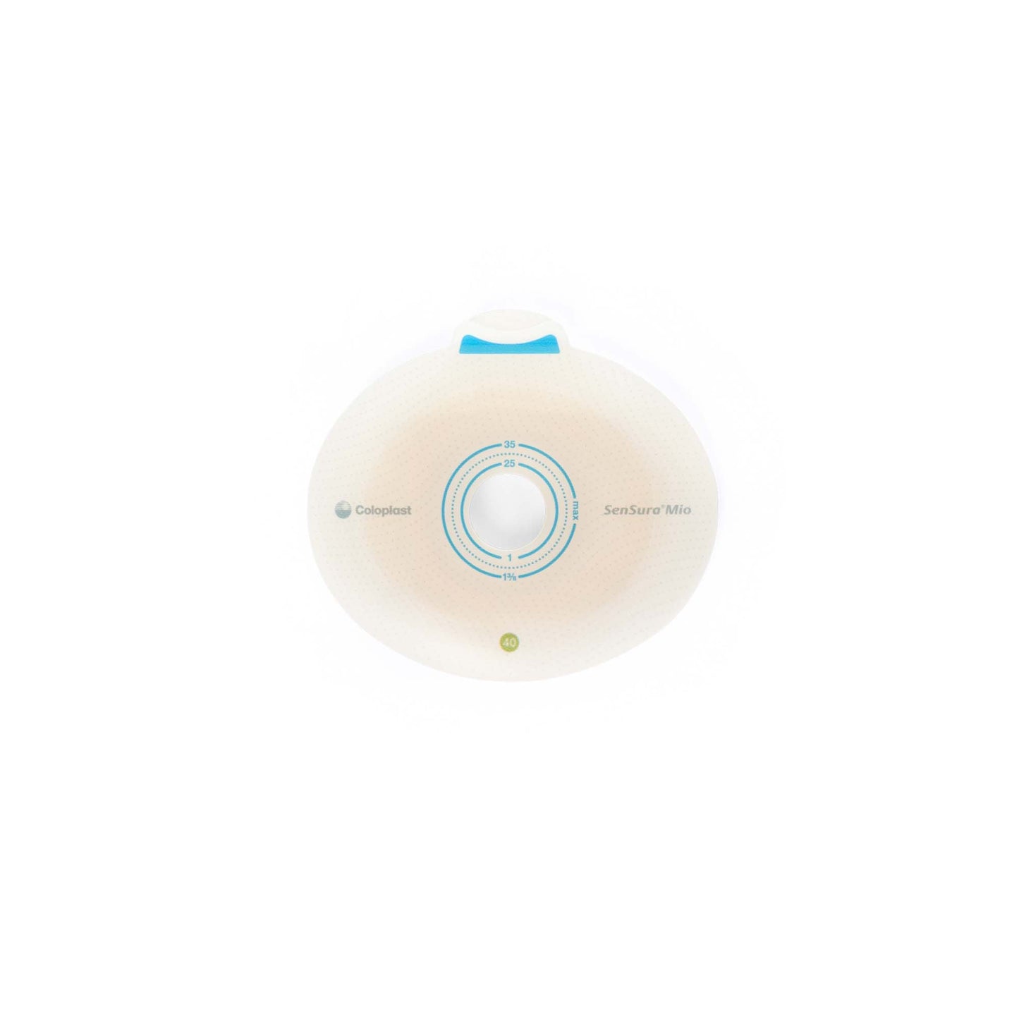 SenSura® Mio Click Ostomy Barrier, Stoma Opening, Green Color Match