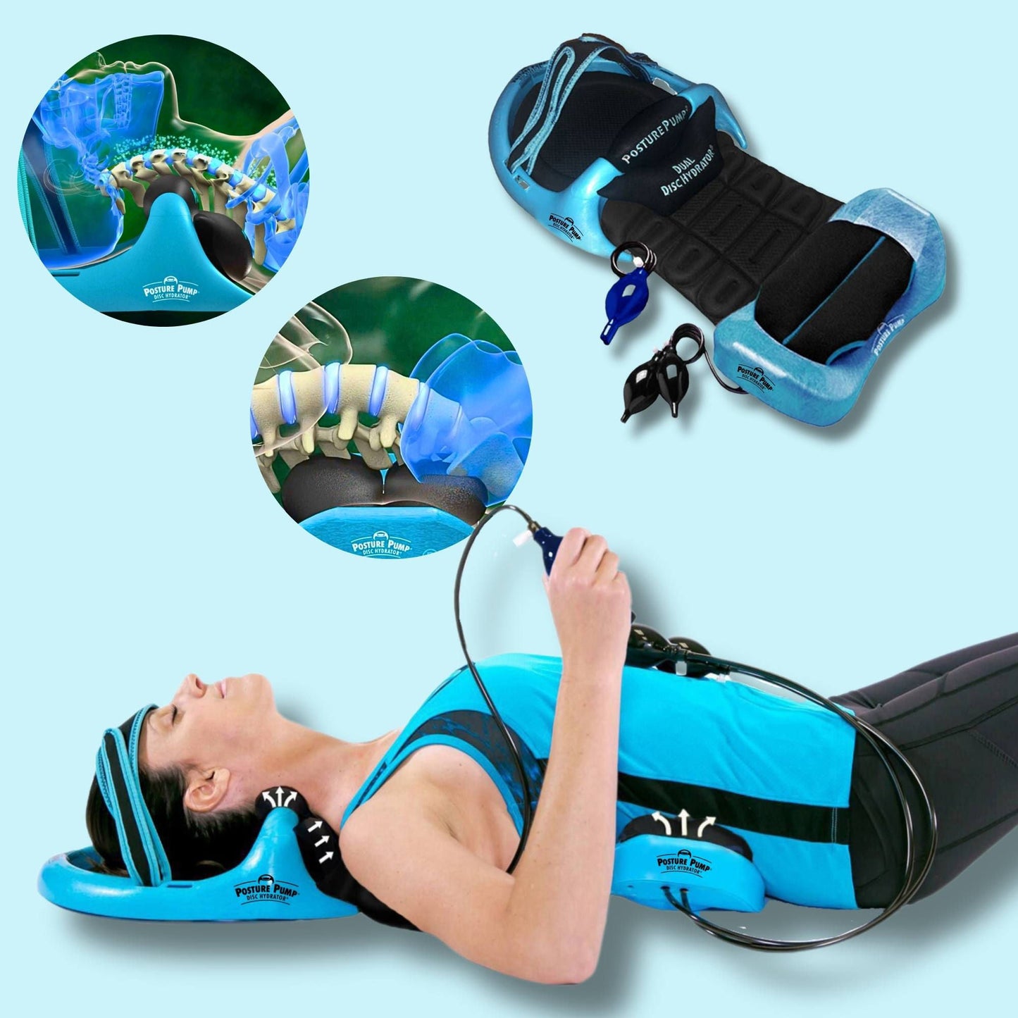 Posture Pump® Dual Deluxe Full Spine Spinal Traction