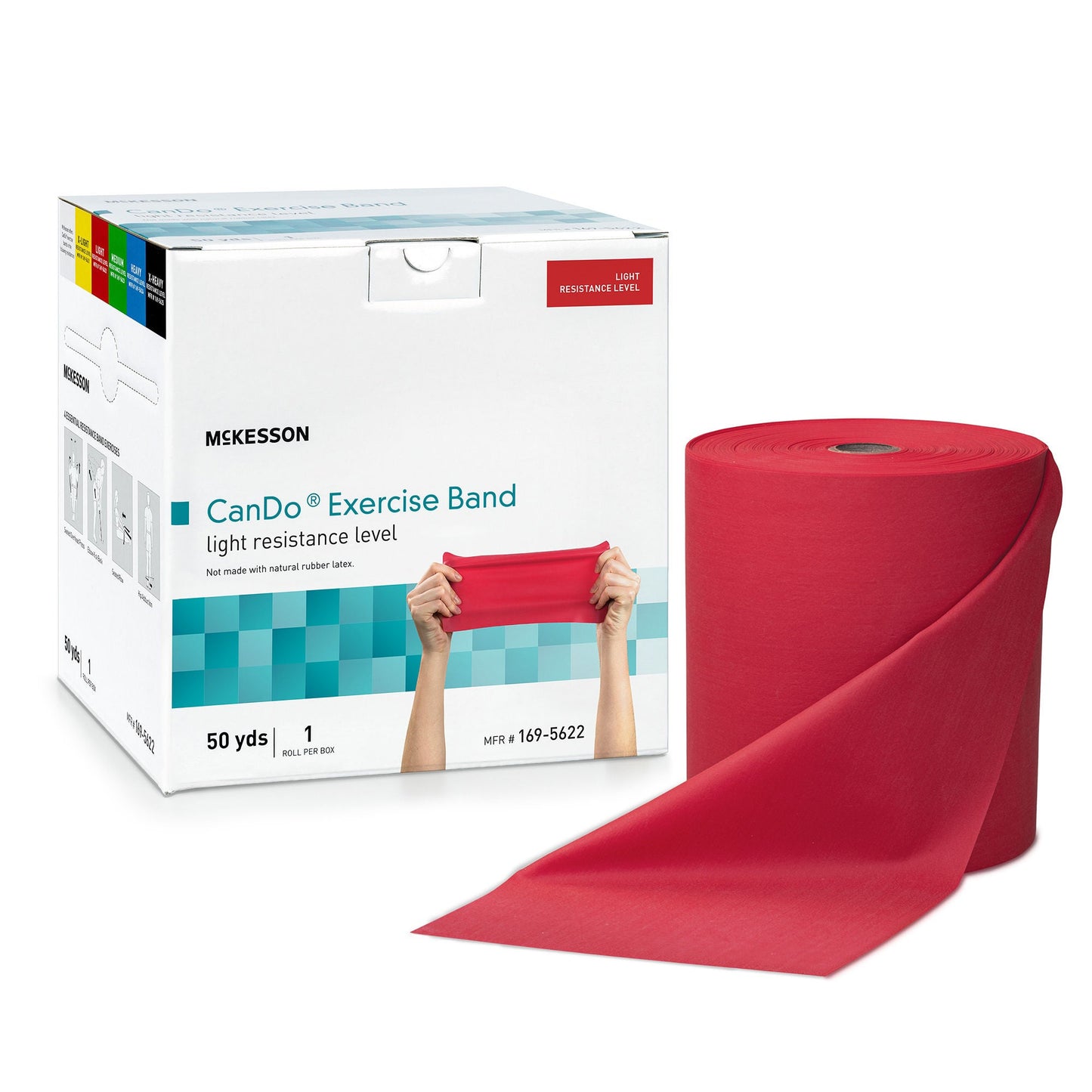McKesson CanDo® Exercise Light Resistance Band, Red
