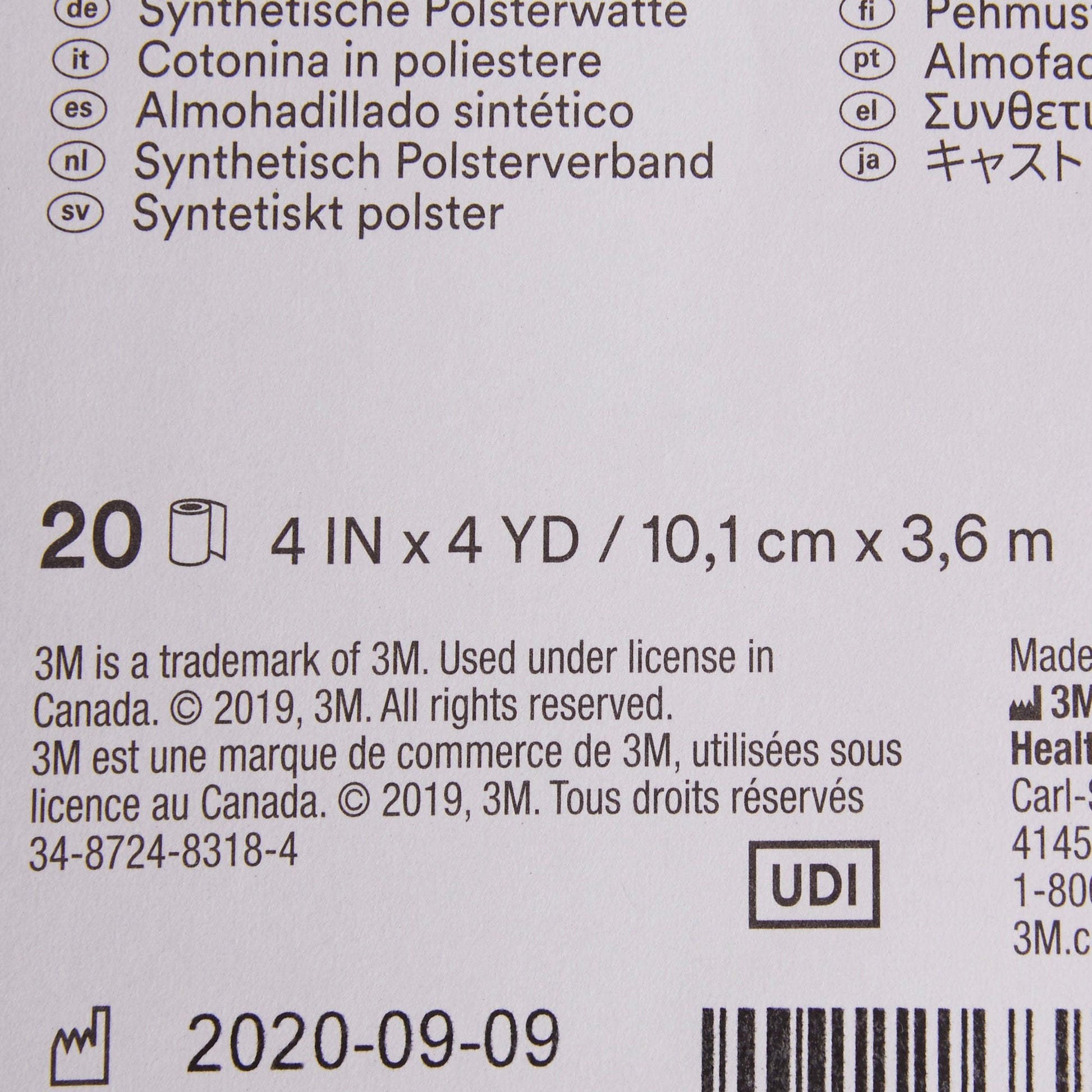3M™ White Polyester Undercast Cast Padding