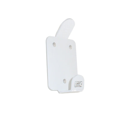 TrippNT 50034 Magnetic Mount Single Lab Hook White ABS Front View