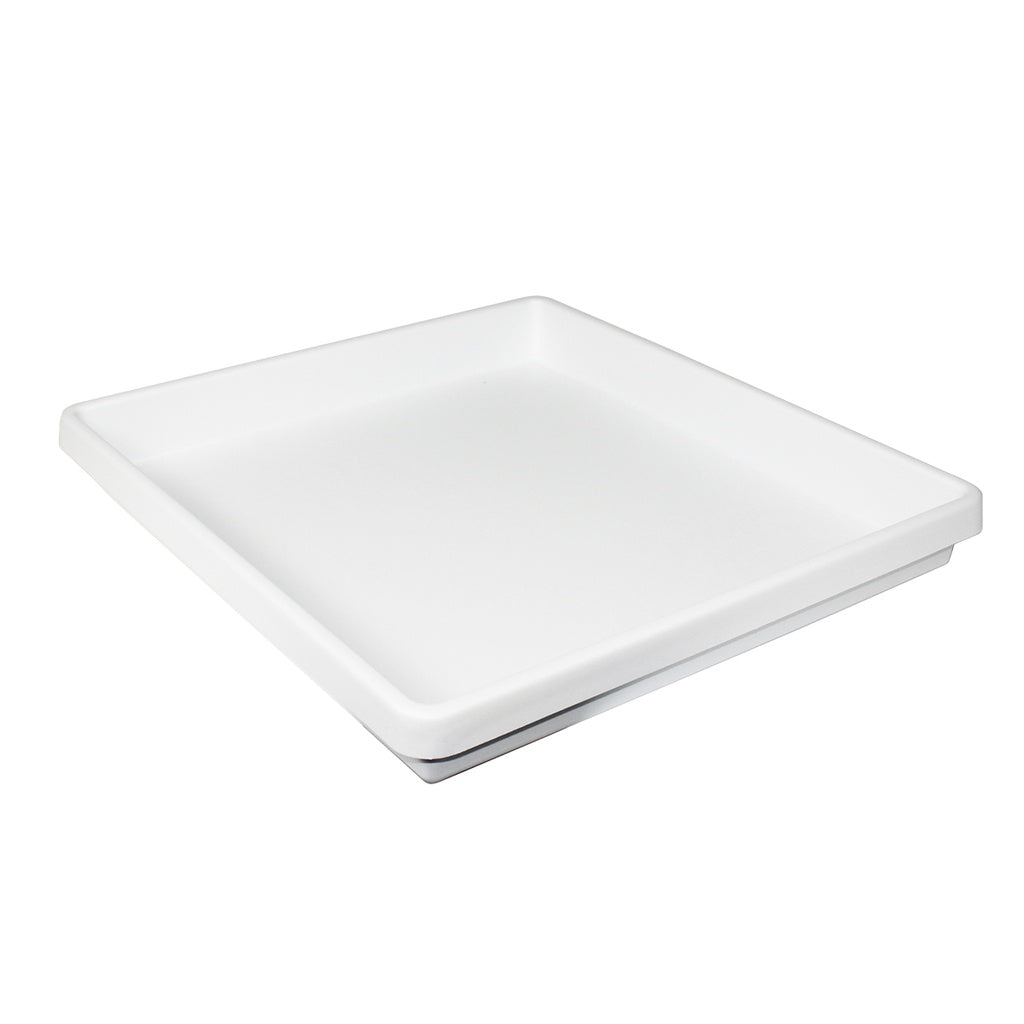 TrippNT 50064 Large Single Compartment Drawer Organizer White Styrene Front View