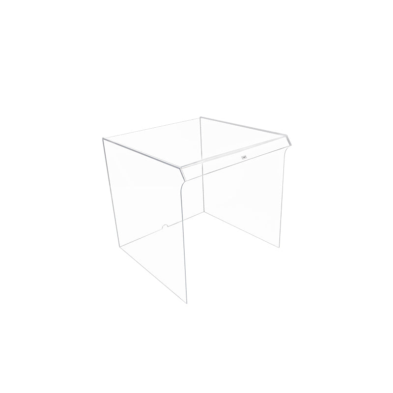 TrippNT 50073 Medium Draft Shield - 15 Inch Clear Acrylic Cube Front View