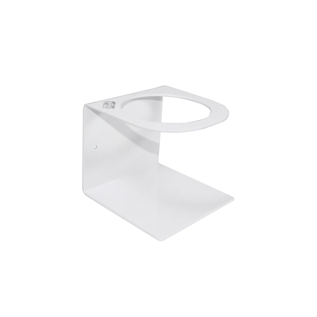 TrippNT 50080 — primary hero, white ABS single 1L bottle holder with 3.75-inch collar