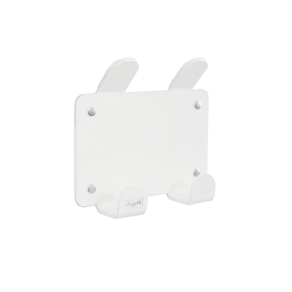 TrippNT 50084 Magnetic Mount Double Lab Hook White ABS Front View