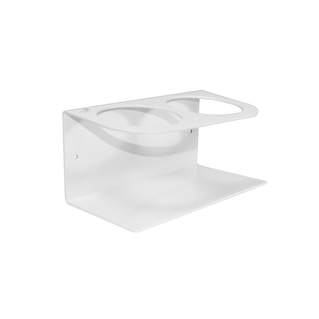 TrippNT 50085 — primary hero, white ABS double 1L bottle holder with two 3.75-inch collars