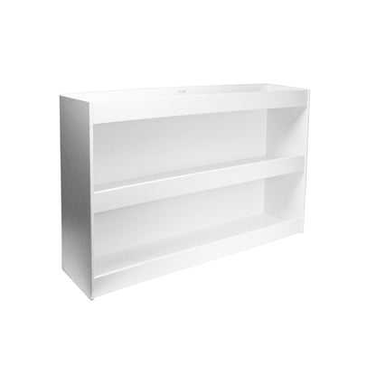 TrippNT 50113 Straight Triple Safety Shelf - White PVC 3-Shelf Front View