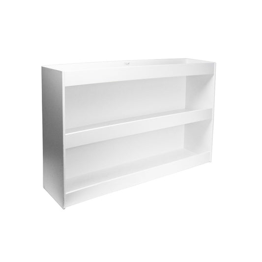 TrippNT 50113 Straight Triple Safety Shelf - White PVC 3-Shelf Front View