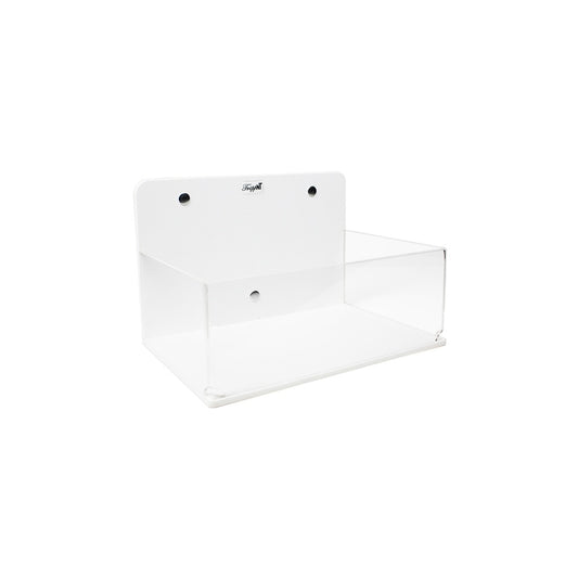 TrippNT 50116 — primary hero, small lab box with magnet mount — white PVC body with clear acrylic sides and rare-earth magnet backing
