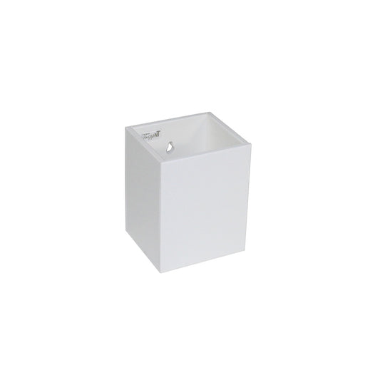 TrippNT 50199 — primary hero, white PVC compact single-cubby safety glass holder for one pair