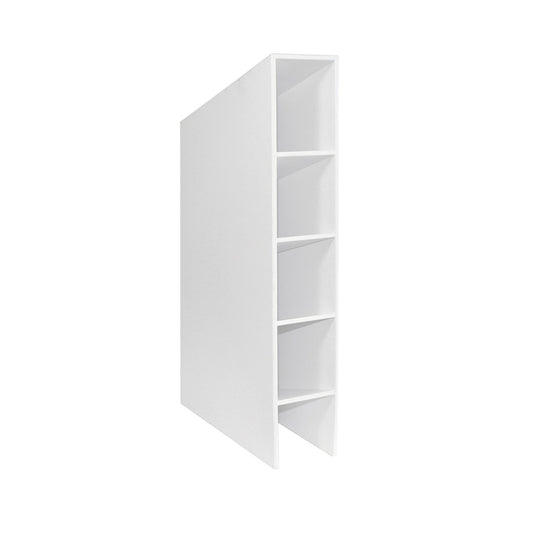 TrippNT 50272 — primary hero, white PVC pipette storage bin with 4 angled column compartments