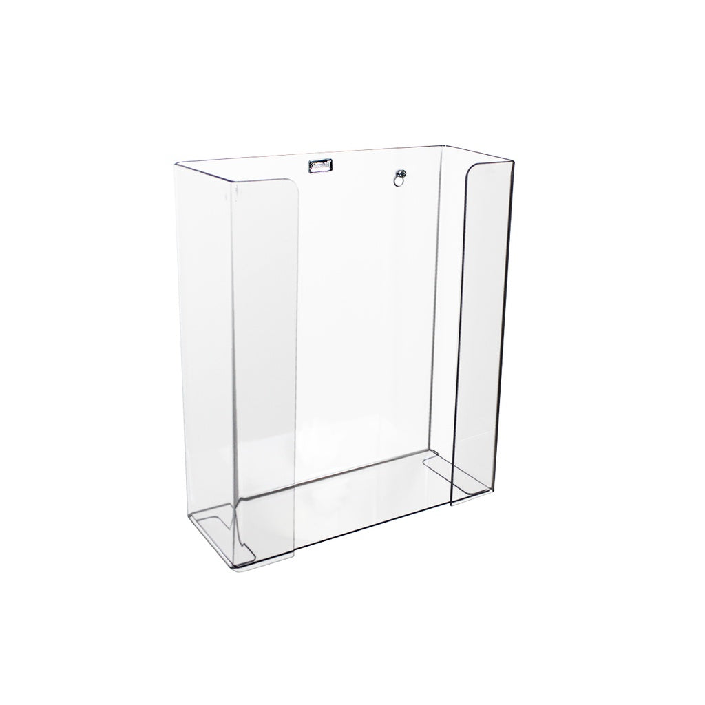 TrippNT 50309 — primary hero, clear shatterproof PETG double-stack paper towel dispenser with open-top bays