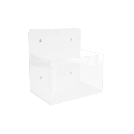 TrippNT 50358 — primary hero, white PVC + clear acrylic large lab box with rare-earth magnet backing — BSC supply storage