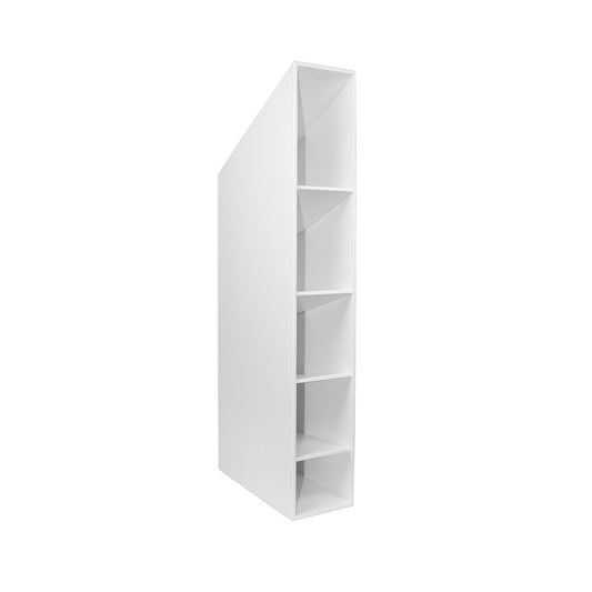 TrippNT 50428 Pipette Storage Bin 5 Compartment - Angled Column White PVC Front View