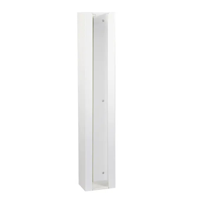 TrippNT 50481 Vertical Glove Box Kimwipe Holder Magnet Mount White PVC Front View