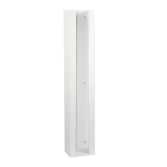 TrippNT 50481 Vertical Glove Box Kimwipe Holder Magnet Mount White PVC Front View