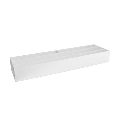 TrippNT 50492 Pipette Drawer Organizer 2 Dividers - Compact Shallow White PVC Top View