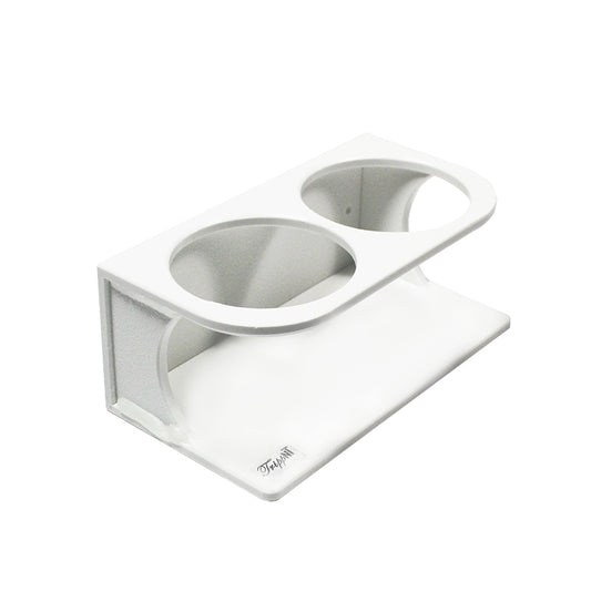TrippNT 50570 — primary hero, white HDPE double bottle holder 500mL — 2 collar slots bleach-safe chemical resistant