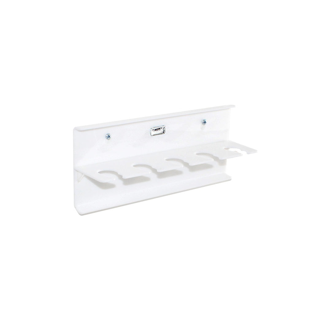 TrippNT 50696 5-Slot Wall Mounted Pipette Holder White Acrylic Front View