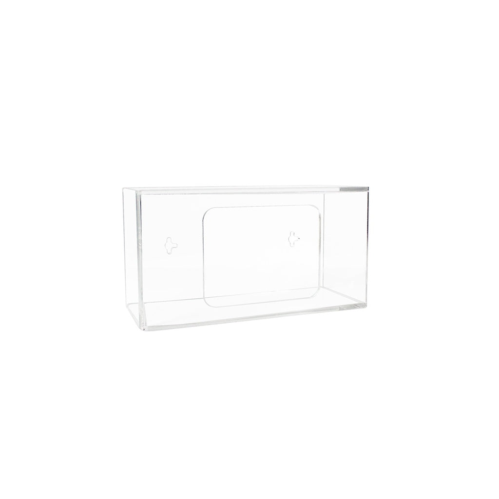 Glove Box Holder, Single Side Loading, Clear Acrylic — 2 Mount Options, 1/Each | TrippNT