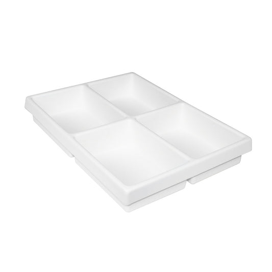 TrippNT 50917 4 Compartment Drawer Organizer Core Carts - Four Equal Rectangular Compartments Top View